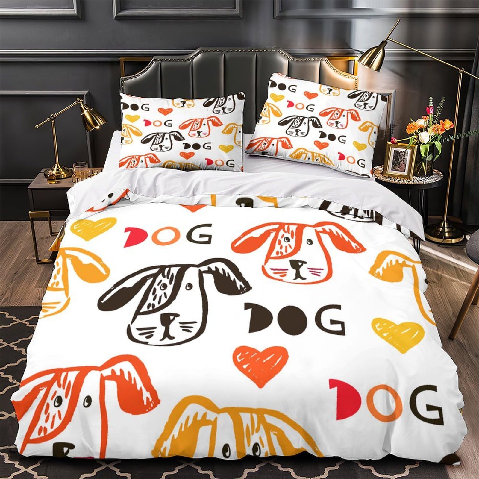 Housse de couette dinosaure super douce et respirante avec fermeture éclair king 220x240