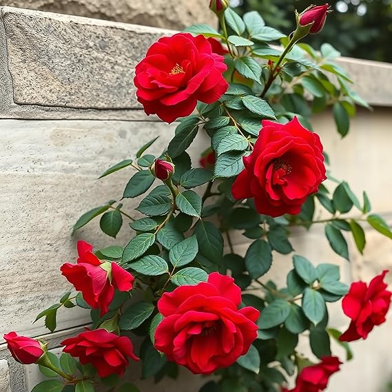 Hardy Bare Root Red Climbing Rose 'Paul Scarlet' – Bold Color for Garden Borders, Pathway Hedges, Trellis Displays, and Landscaping