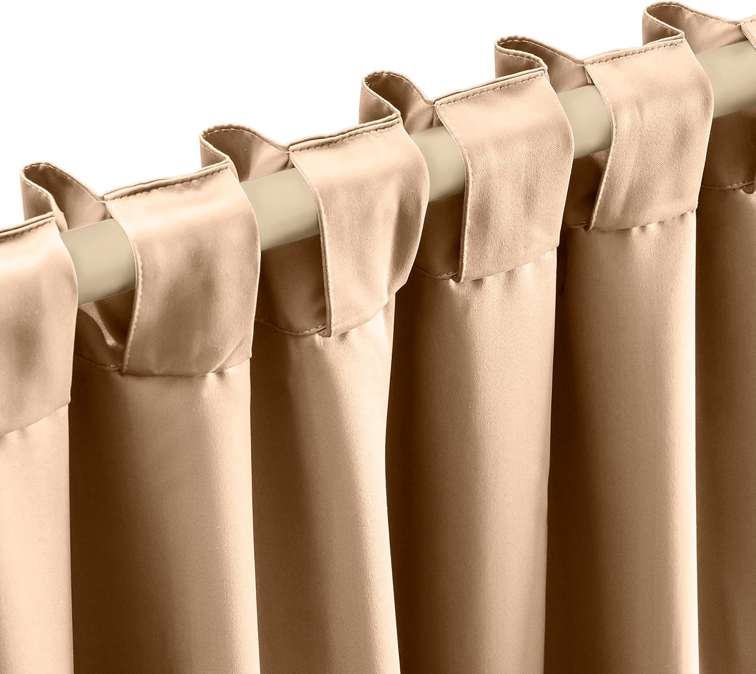 Ricardo Ultimate Blackout-Rod Pocket with Back Tabs Double Wide Panel, 112"W x 84"L, Sand