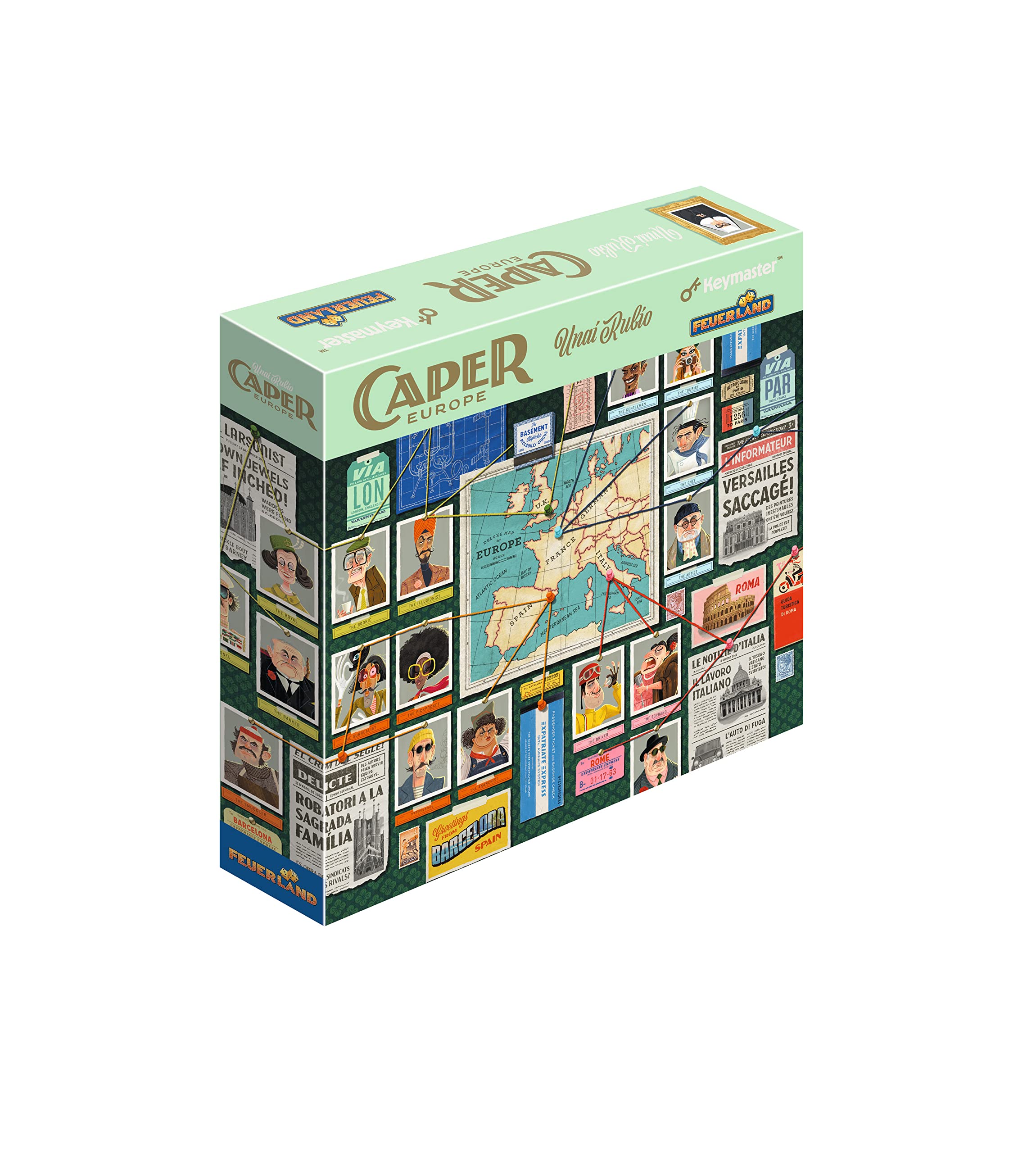 Feuerland Spiele 31017 Caper Europe, Neutral/Classic (Black, White, Gray), Medium