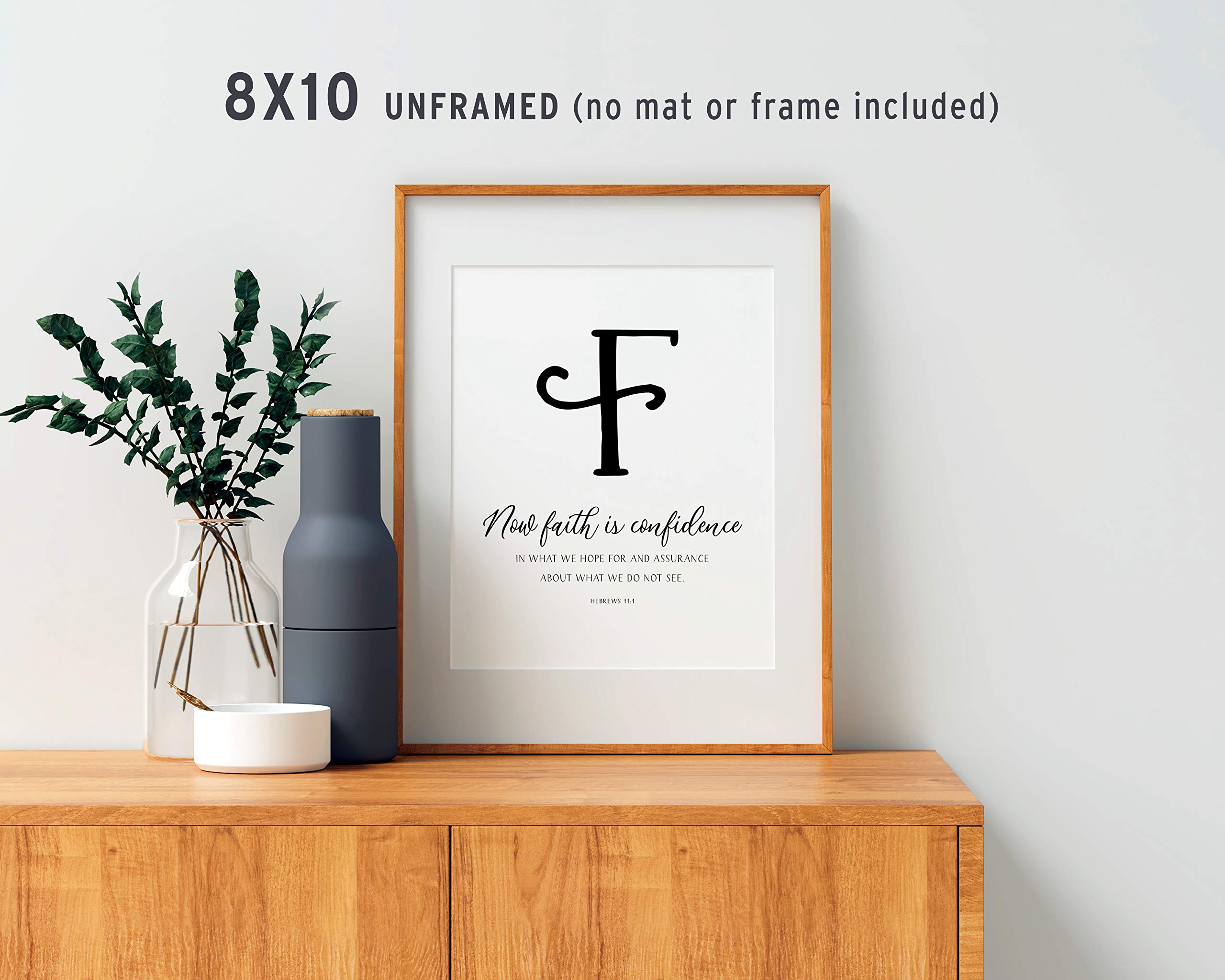 FAITH Wall Decor Scripture Wall Art and Bible Verses Wall Decor Christian Wall Decor (5 Piece