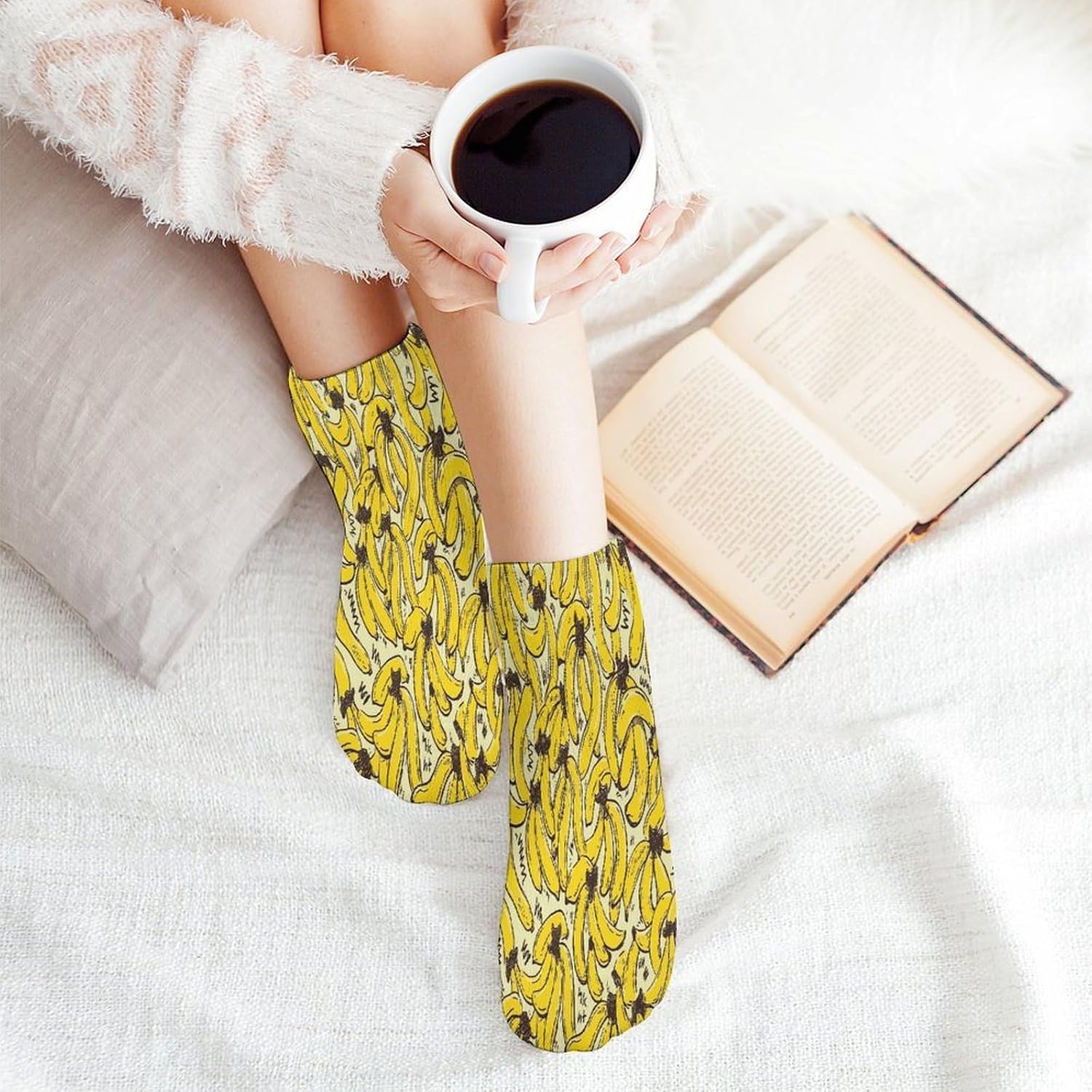Yellow Banana Ankle Socks for Men Women 5 Pairs | Comfortable Casual Low Cut Socks, Lightweight No Show Breathable Athletic Socks, Soft Mini Crew Socks for All Seasons