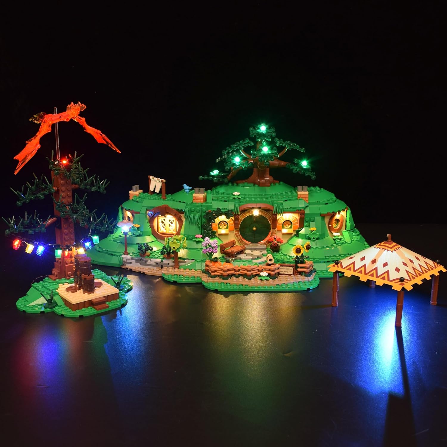 LightGo LED Kit for The Lord of The Rings The Shire Compatible with Lego 10354 Bag End Hobbit House | Lighting Only- Bricks Set Not Included (Classic Version)
