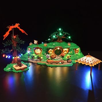 LightGo LED Kit for The Lord of the Rings The Shire Compatible with Lego 10354 Bag End Hobbit House | Lighting Only- Bricks Set Not Included Classic Version