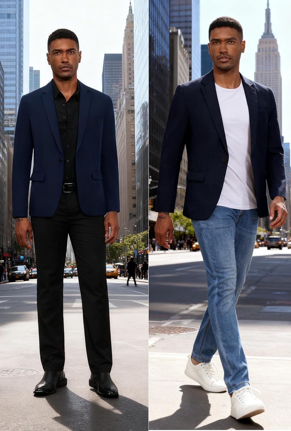 Men's Blazer Casual Sport Coats, Regular Fit Suit Jacket for Men One Button Lightweight Business Mens Blazer Jacket - Image 4