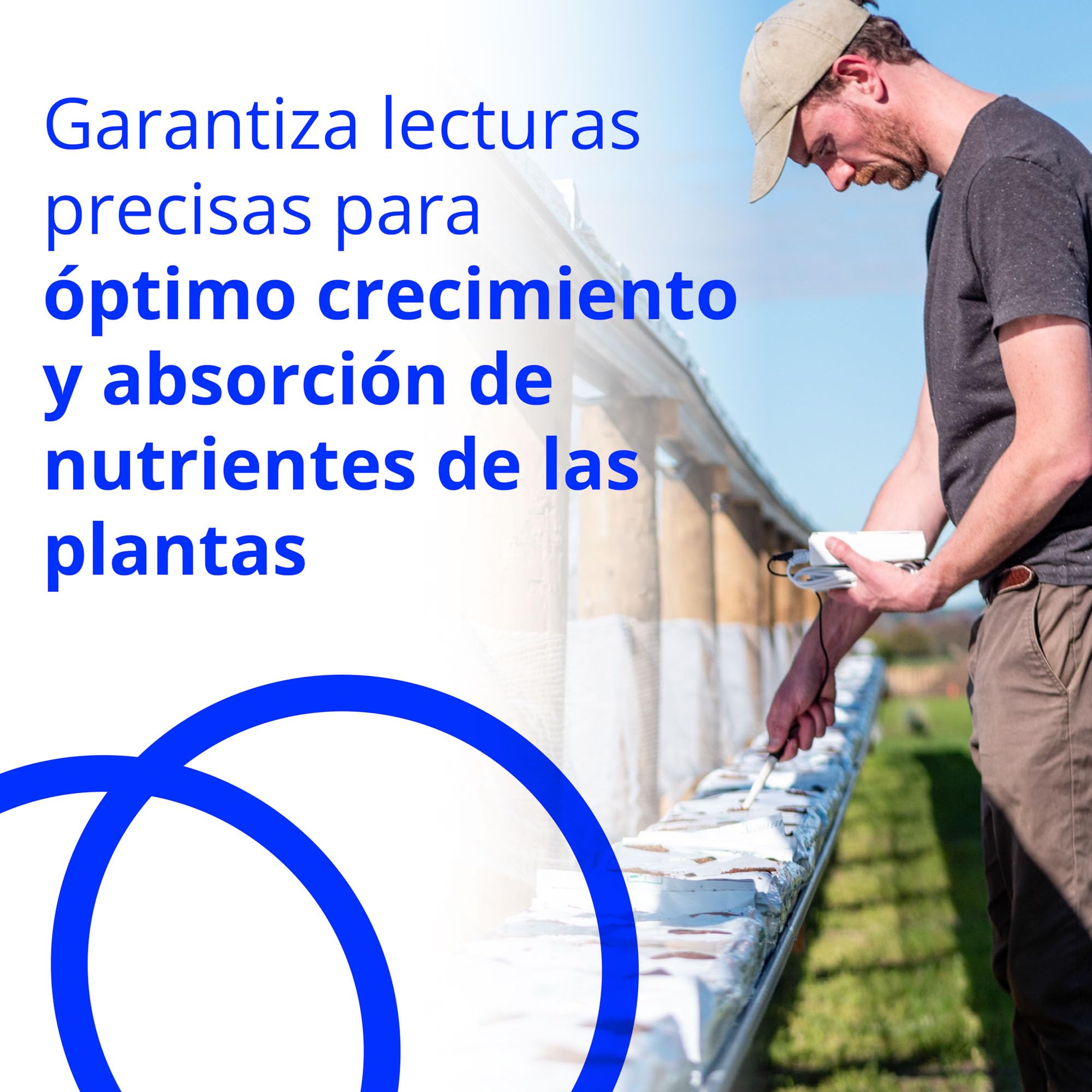 Bluelab METCOMPLUS Combo Meter Plus - Medidor de plantas y agua para probar pH, temperatura y EC (TDS) directamente en el suelo, sistema hidropónico, caja de cultivo al aire libre y jardín interior