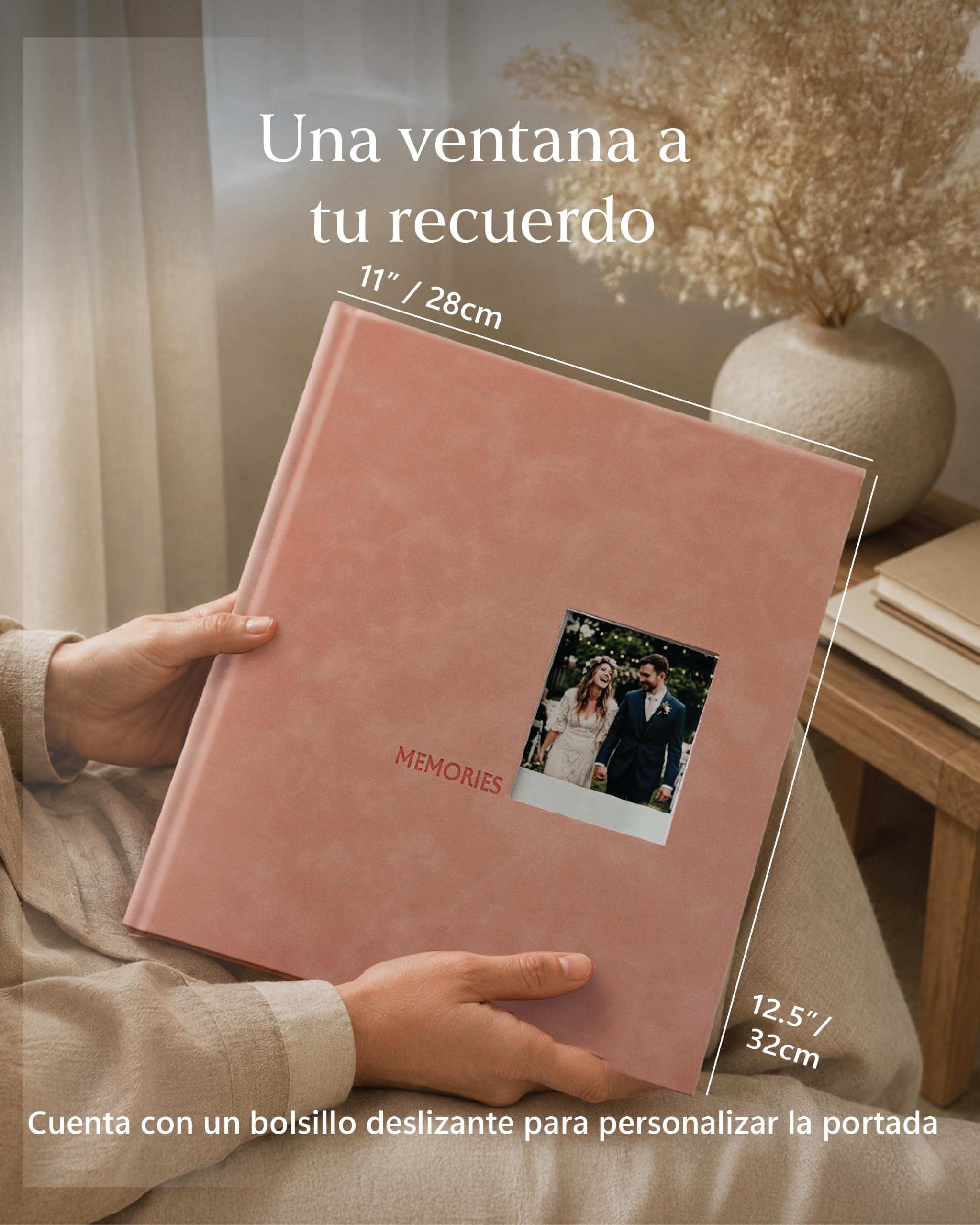 Album de Fotos para Polaroid 600 Film Fotografico con Espacio para Notas | Album Fotos Polaroid - Libro de Firmas para Boda y Scrapbook en Cuero - Regalos Originales Para Mujer con Caja Regalo