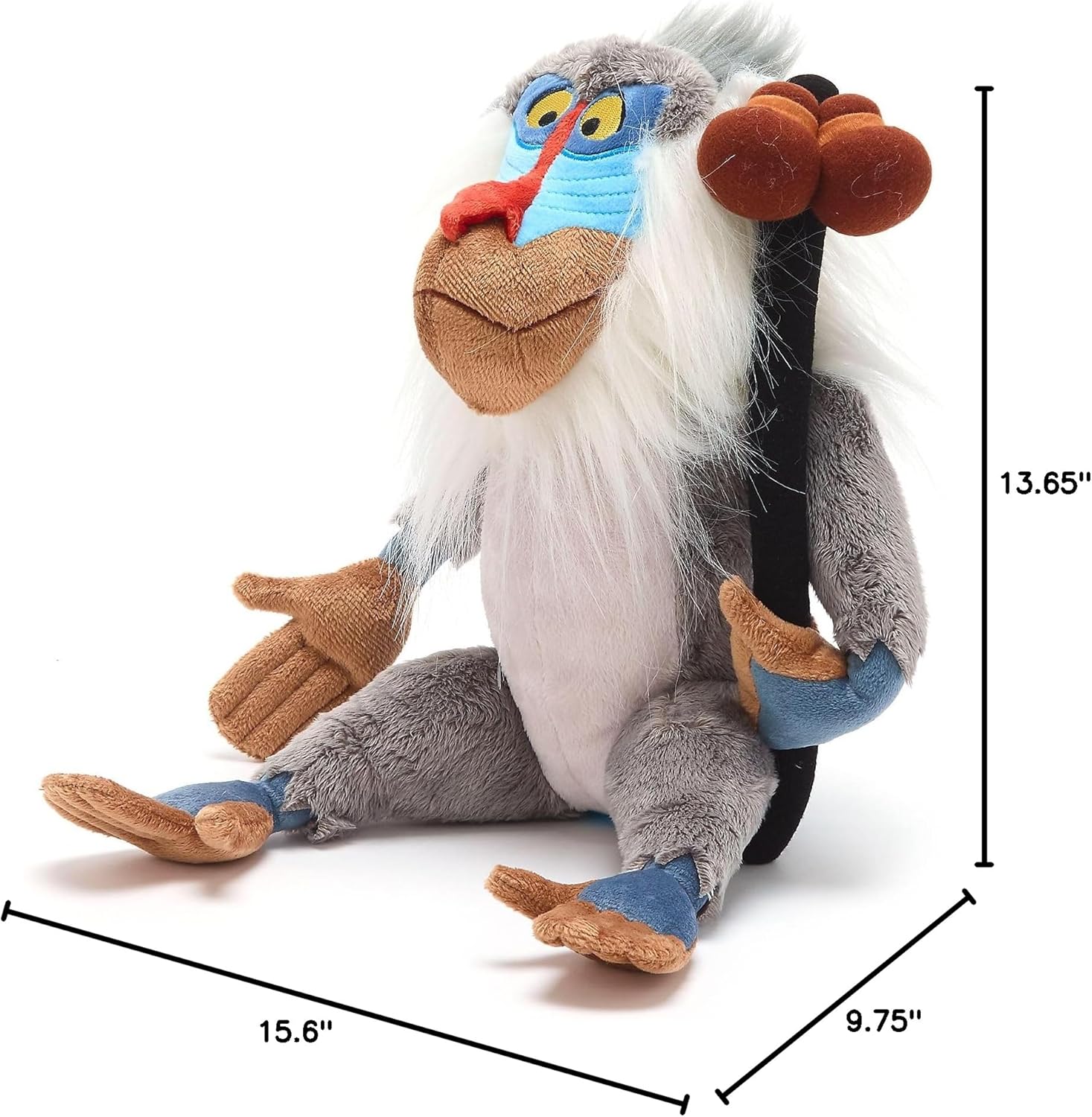 Disney Store Official Rafiki The Lion King Medium Soft Toy, 40 cm, Plush Figure with Soft Bristles and Embroidered Details, for Children from Birth