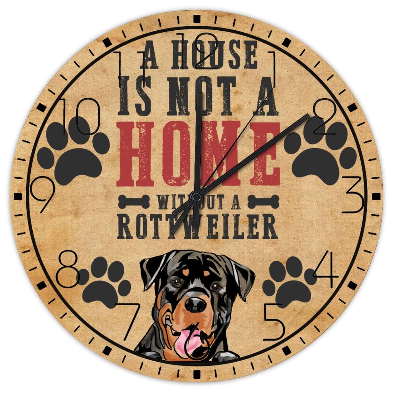 Horloge murale en bois analogique pour salle de bain et cuisine rustique
