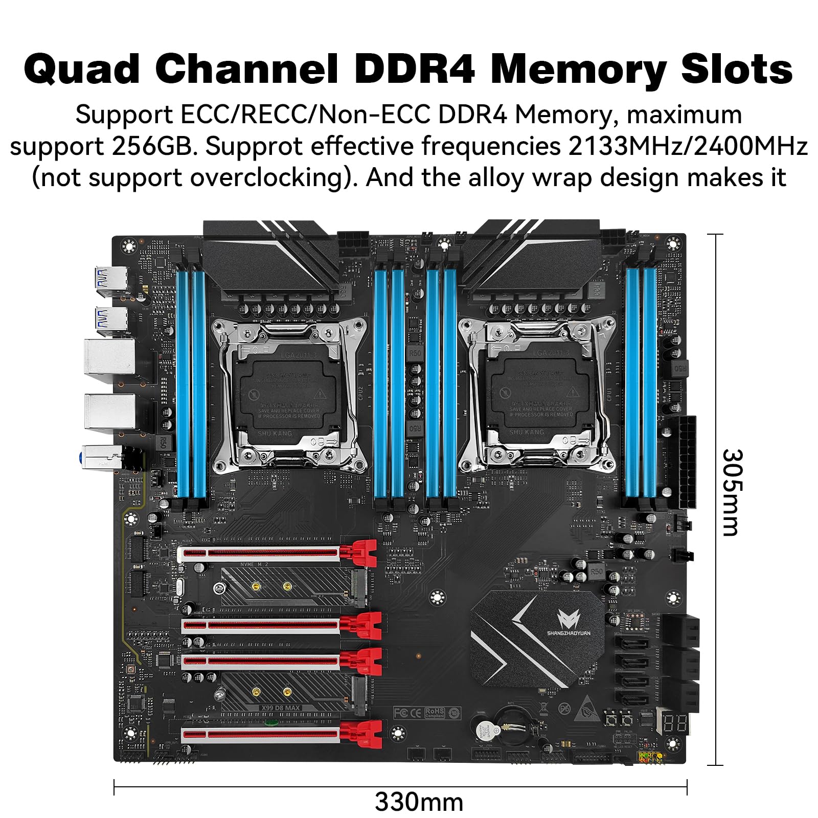 Amazon | SHANGZHAOYUAN X99 デュアル CPU マザーボード LGA 2011-3