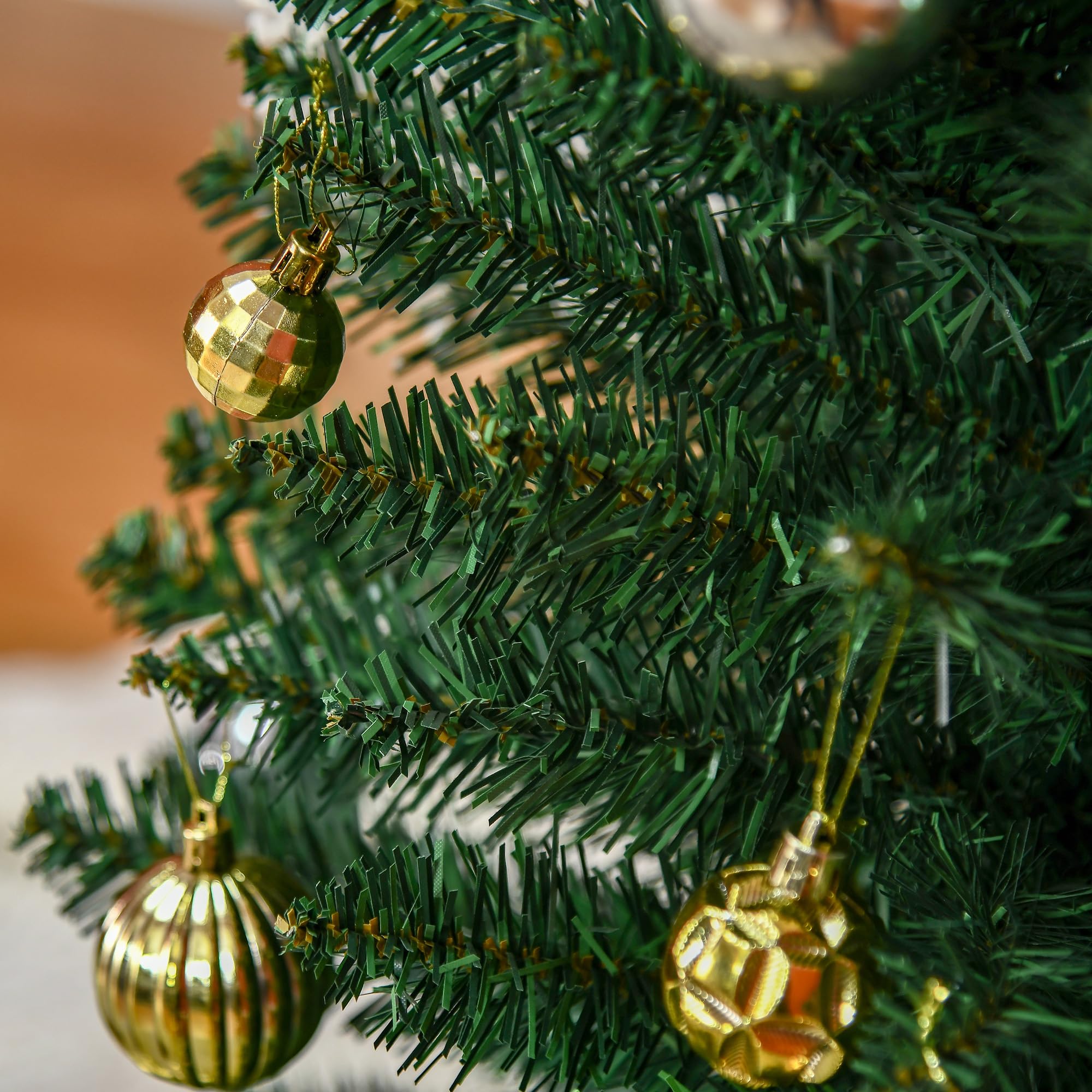 HOMCOM Alberi di Natale Artificiali Slim Set 2 390 Rami Ø55x180 cm Verde