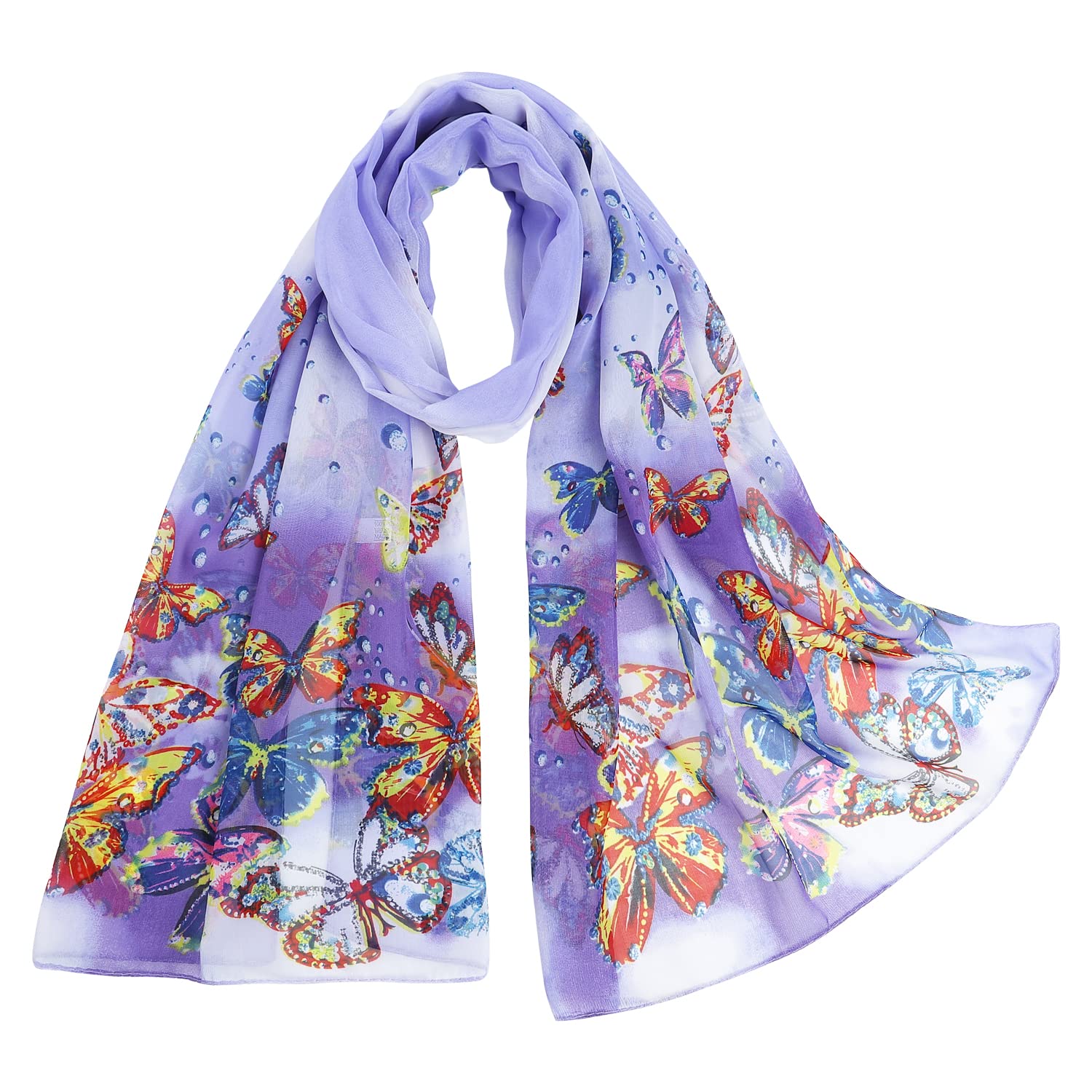 Sponsored Ad - Herebuy - Unique Women's Floral Scarves: Chiffon Flowers & Birds Printed Scarf