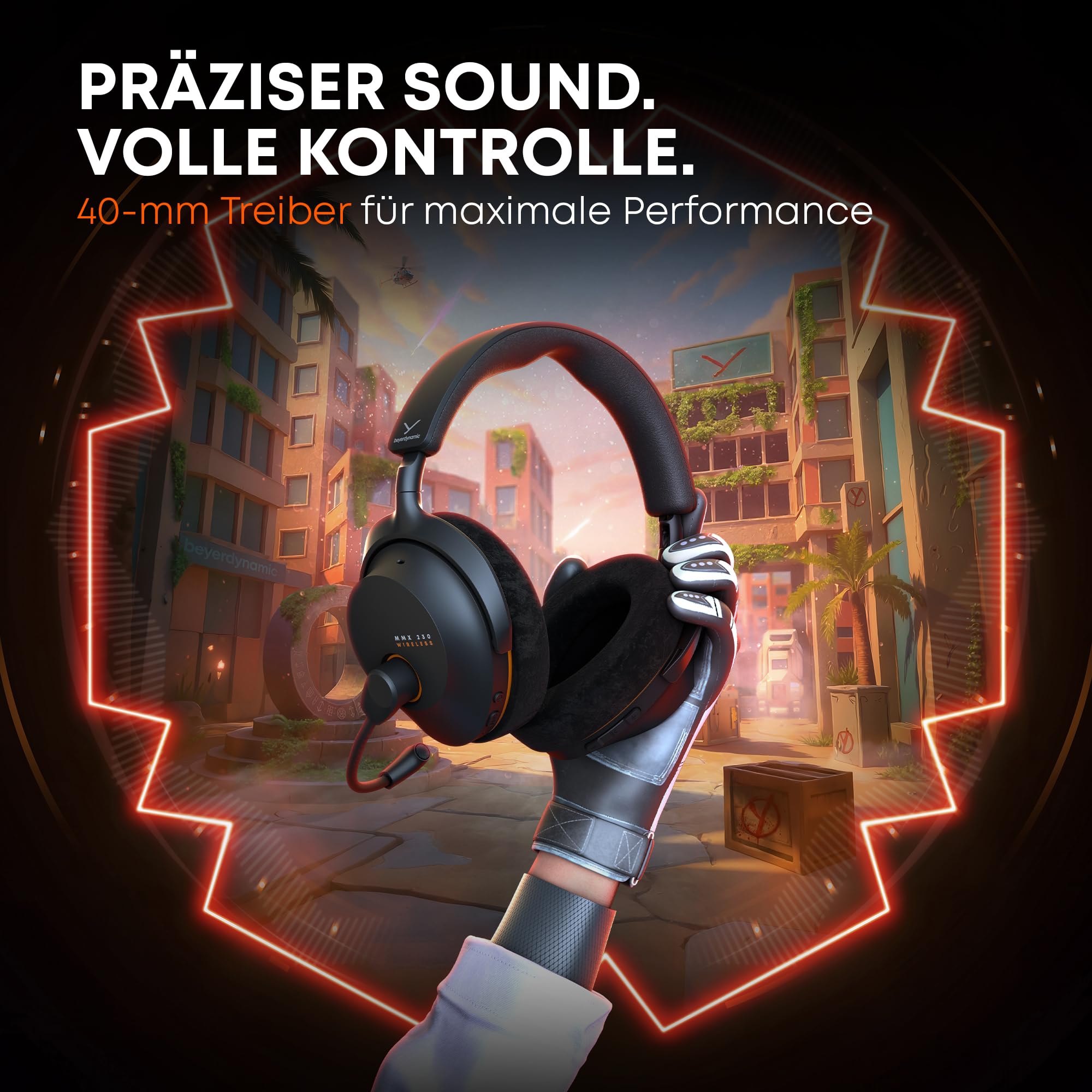 beyerdynamic MMX 230 Wireless Gaming Headset mit ANC und Bluetooth® 6.0, 60 Stunden Akkulaufzeit, ersetzbarem Akku, in schwarz - neues Update per App verfügbar