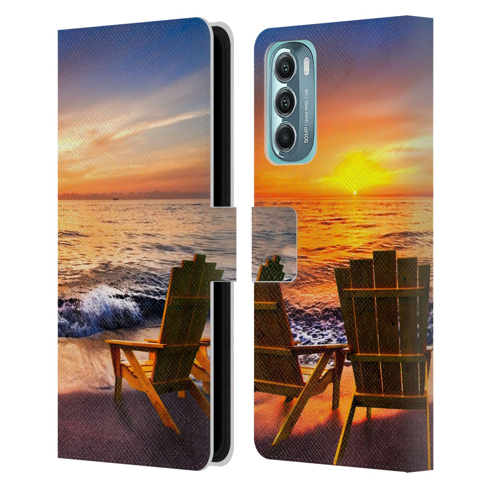 Head Case Designs Officially Licensed Celebrate Life Gallery Sea Dreams III Beaches 2 Leather Book Wallet Case Cover Compatible with Motorola Moto G Stylus 5G (2022)