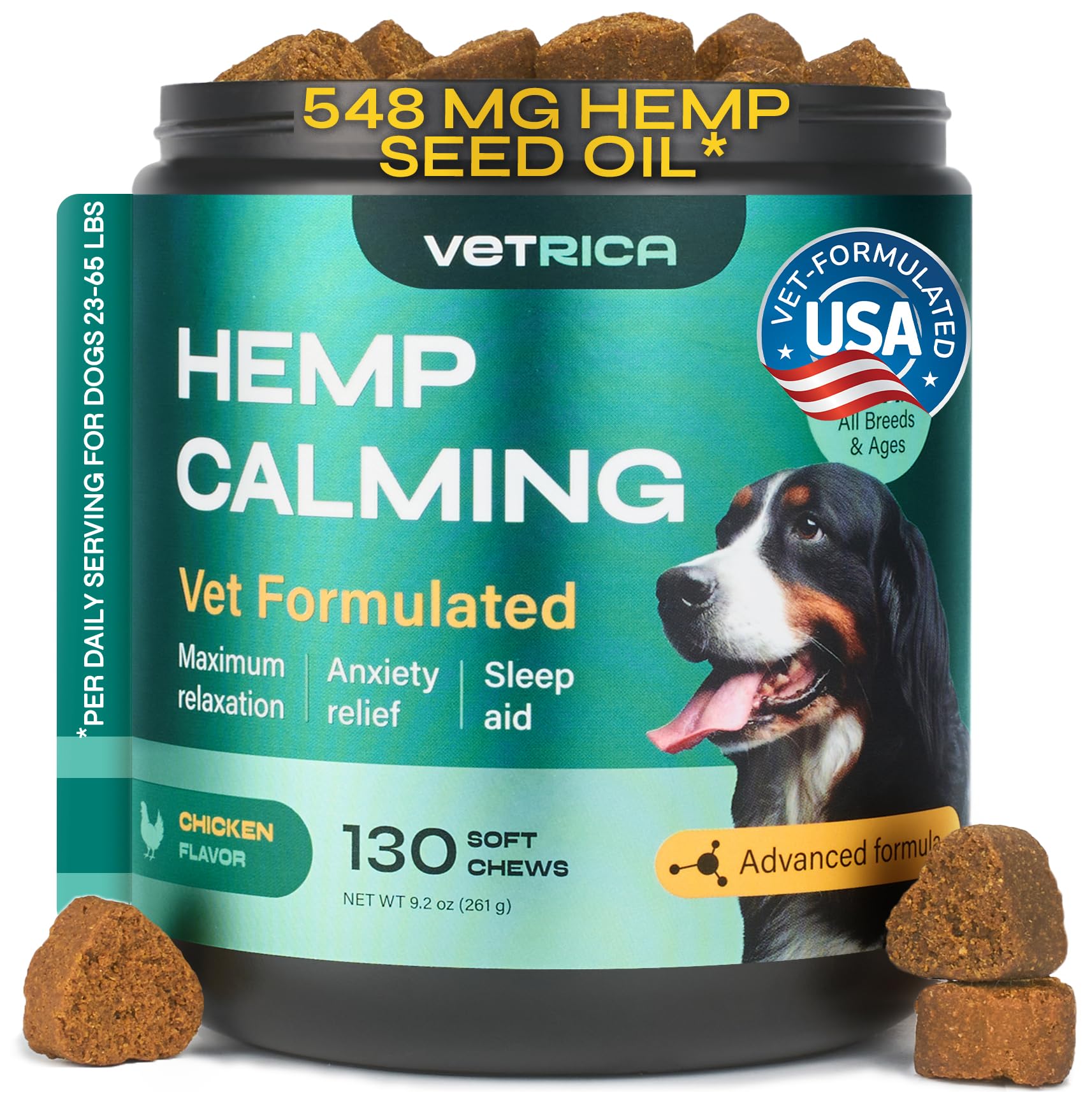 Locker.Ink | 22 Organic Pet Calming Treats to Soothe Your Furry Friend This Winter Vetrica Calming Chews (130)
