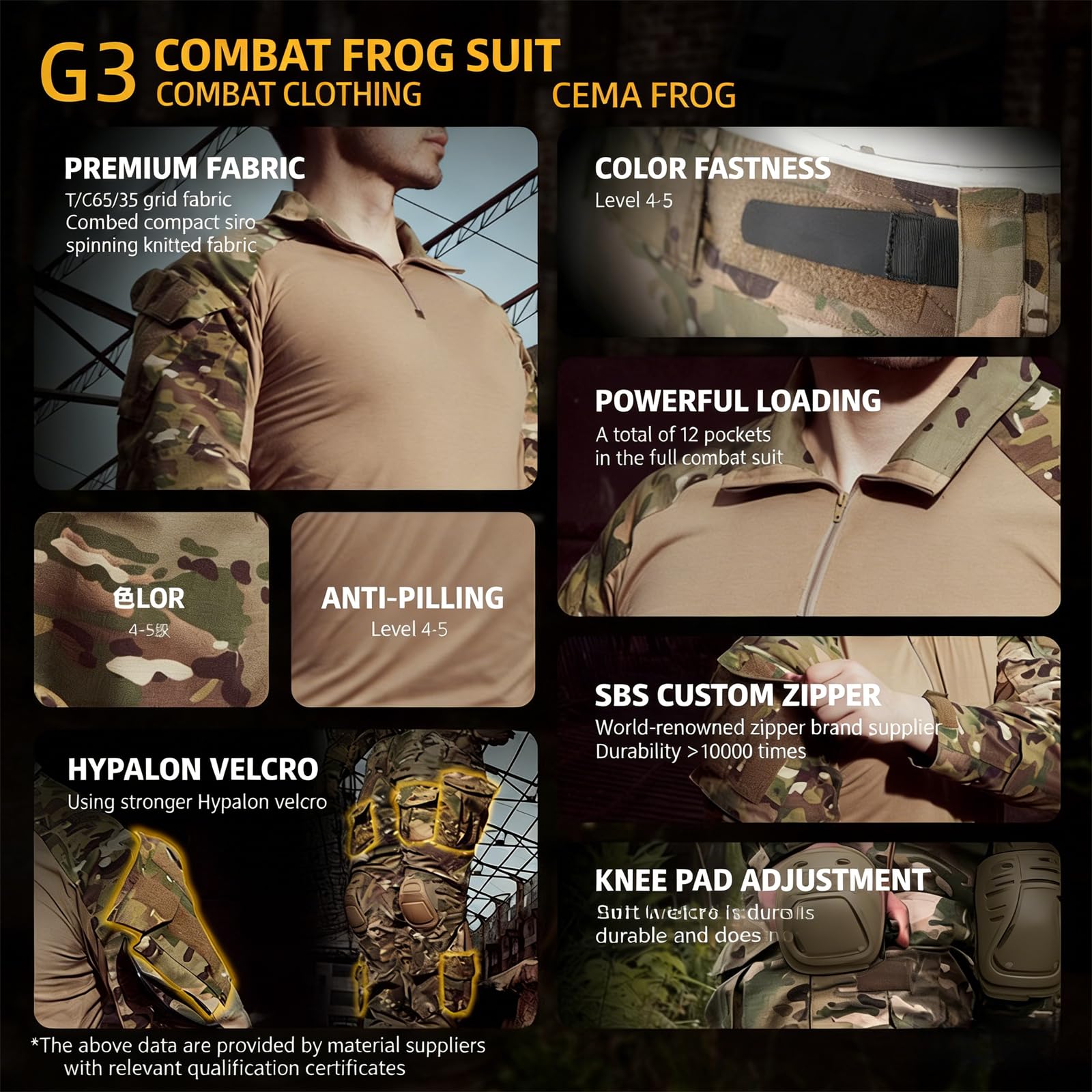 Herren G3-Kampfanzug, Militär-Bekleidungsset, taktische Tarnkleidung, Jagd, Uniform, Paintball, Armee-Ausrüstung, Outdoor-Oberteil, Hose