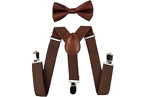 Trendy Child Kids Brown Suspenders for Boys