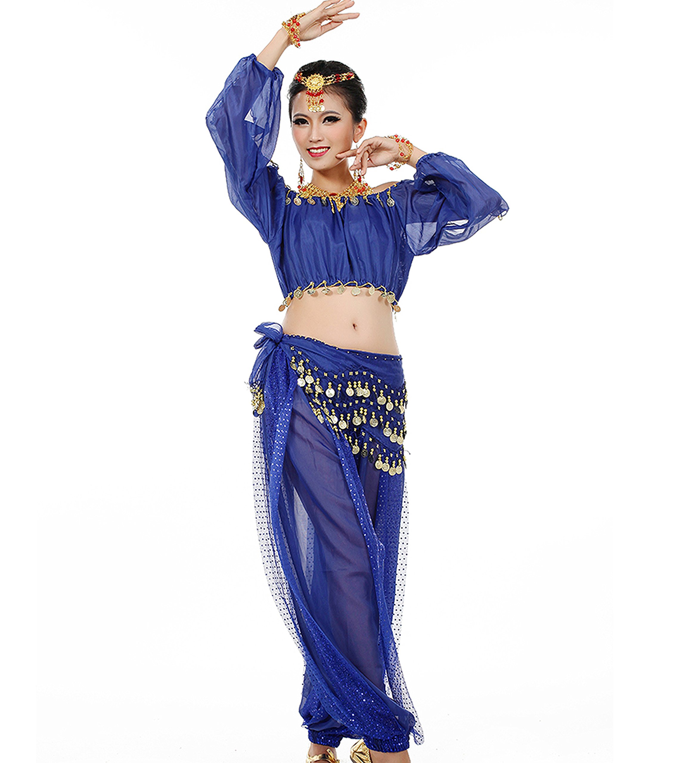 Astage femme danse ventre costume active wear manches longue pantalons ceinture