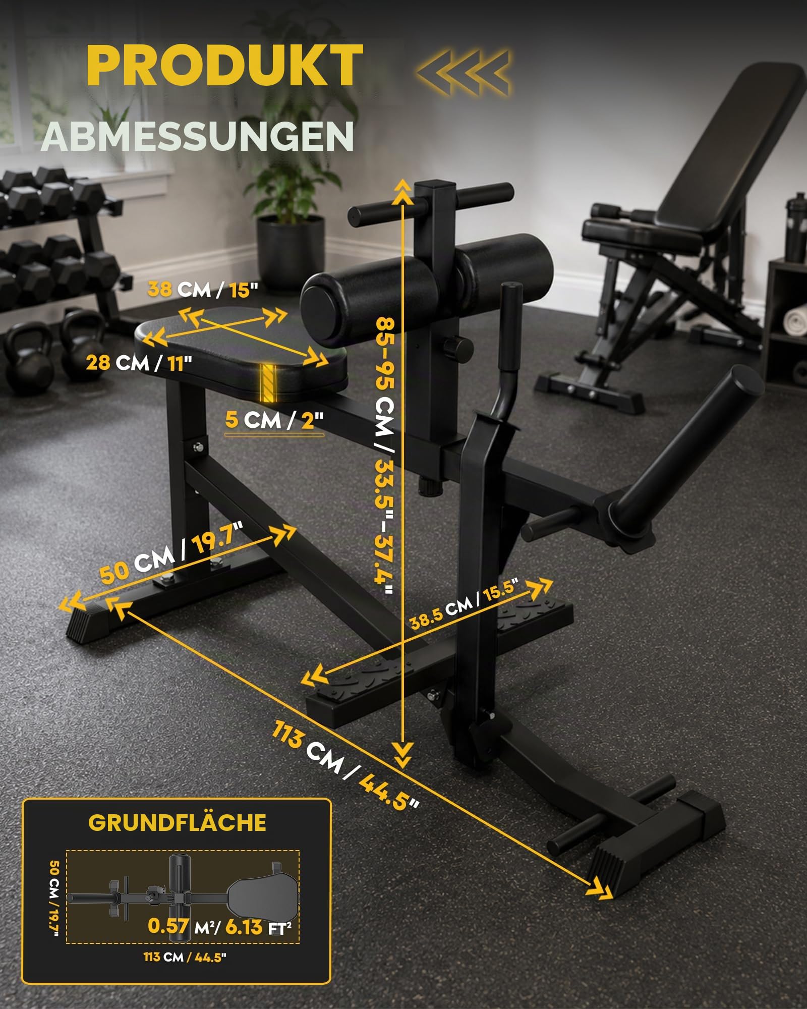 GuuG Wadenmaschine Wedentrainer Wadendehner Sitzend: Beintrainer im Sitzen für Zuhause Kraft-Beintrainer Bein Trainingsgerät Training Seated Calf Raise Machine Schwarz