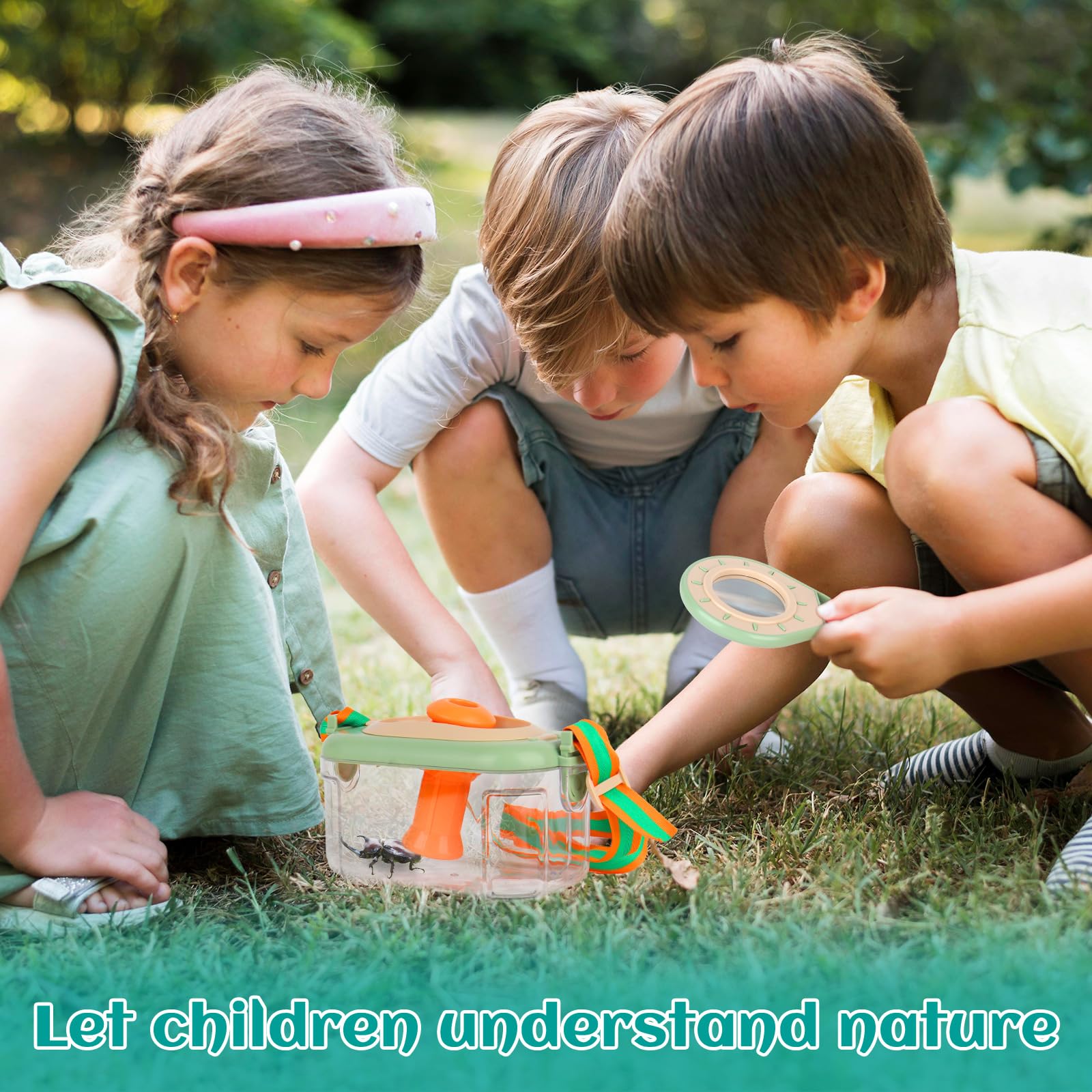 Kinder Becherlupen Set - 2-tlg. Insektenbeobachtung Mit Zubehör Für Kleine Forscher