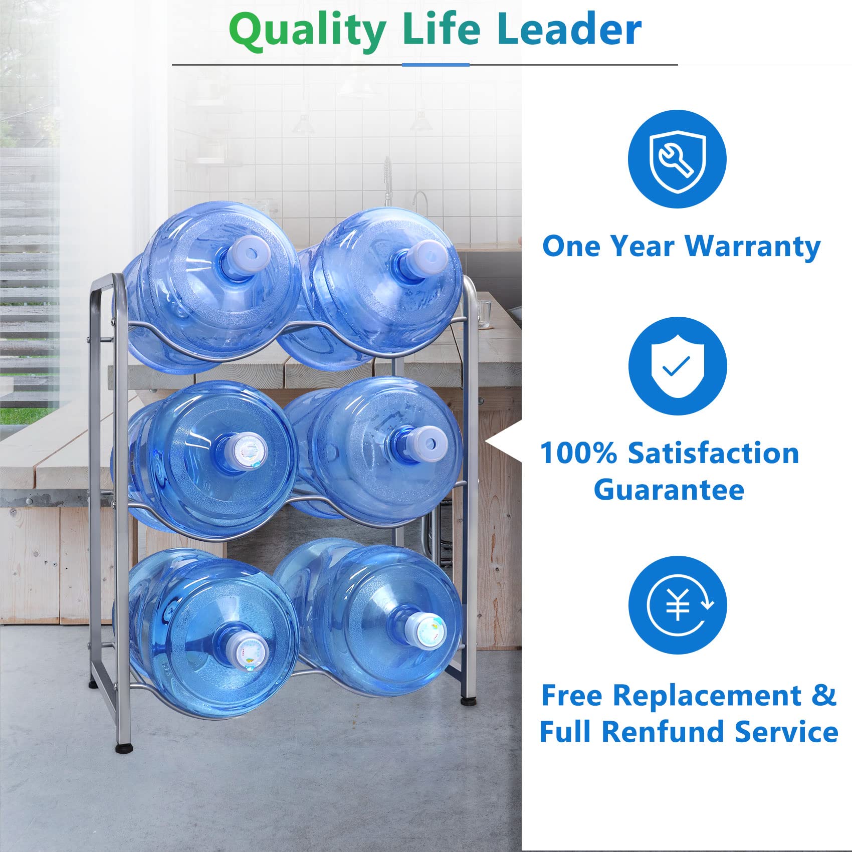 Snapklik.com : Iococee 5 Gallon Water Bottle Holder, Water Jug Holder ...