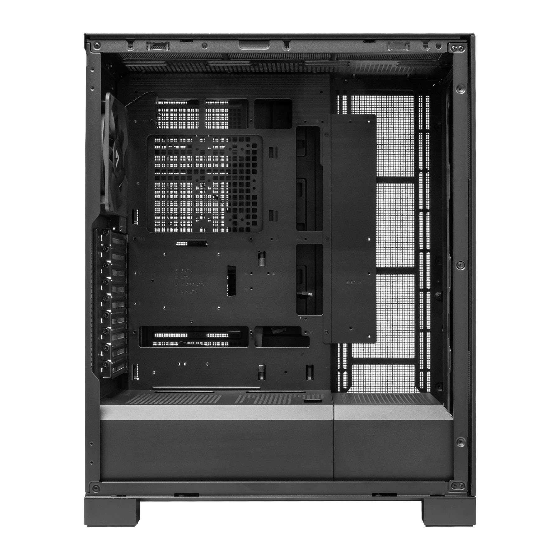 ABYSM Gaming IA Pro 100 Caja PC Workstation E-ATX Full Tower – Alto Airflow, Soporte Multi-GPU, GPU hasta 420 mm, Disipador 180 mm, Radiadores 420/480 mm, USB-C 3.1 Gen 2 Frontal