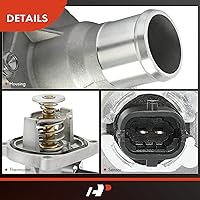 Vista 8 de A-Premium Termostato refrigerante de aluminio mejorado y conjunto de carcasa con sensor y junta tórica compatible con Chevy Cruze 2011-2016 1.8L