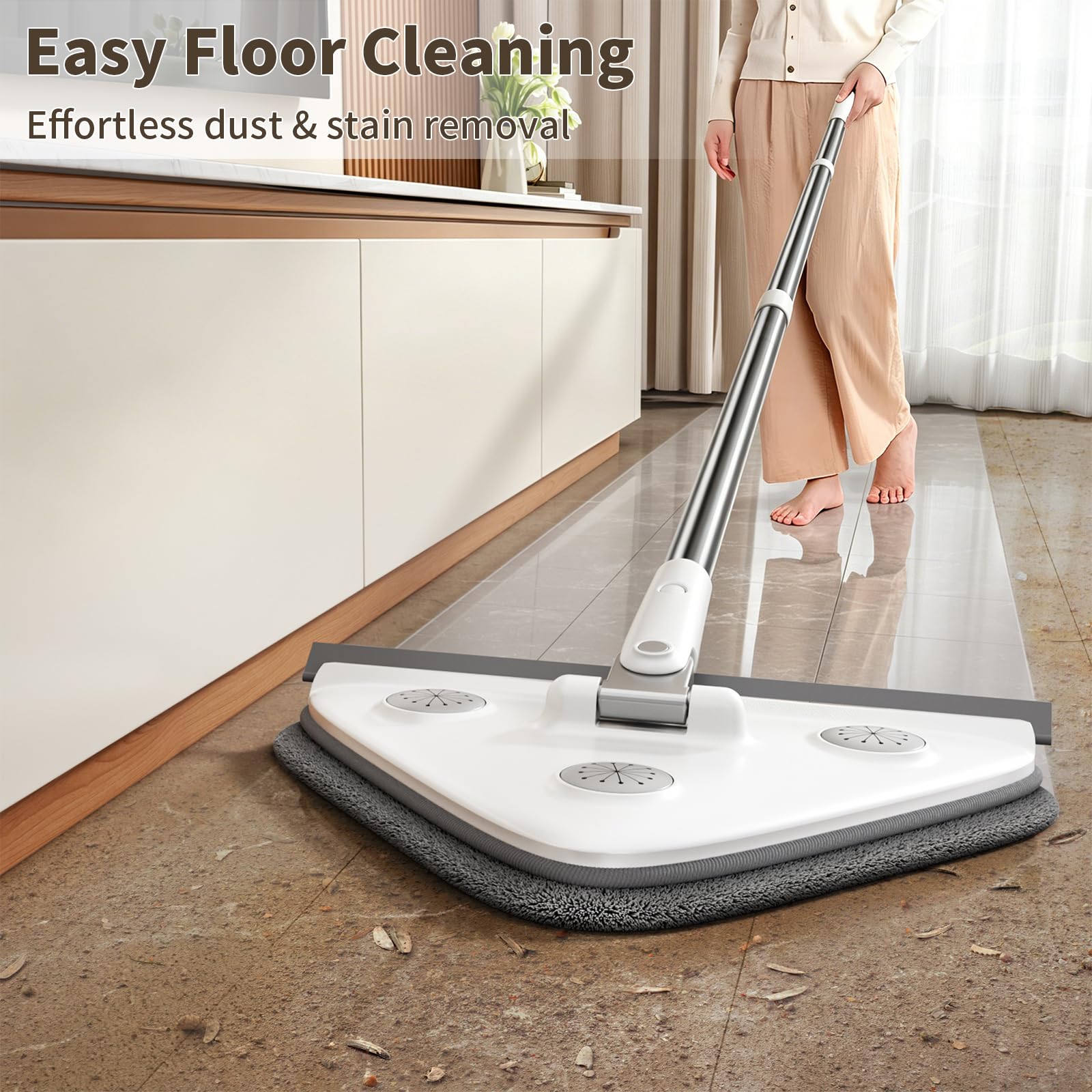 3-in-1 Wall Cleaner Mop - Extendable & Easy Cleaning -3