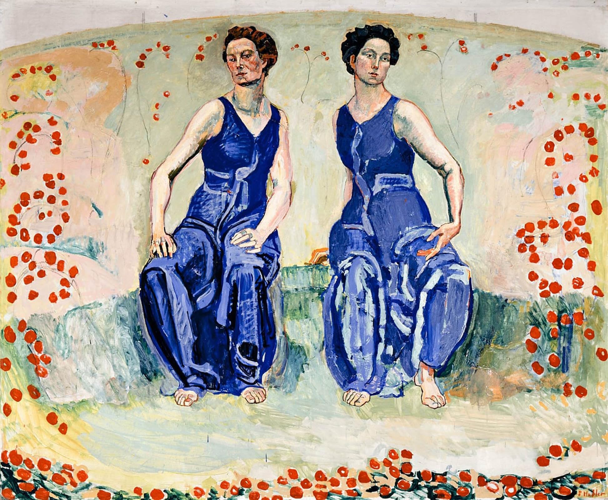 ARTXLXXBN Famous Painting Canvas Artwork Graffiti Print the Sacred Hour by Ferdinand Hodler Portrait Canvas Image for Home Decor 60x90cm