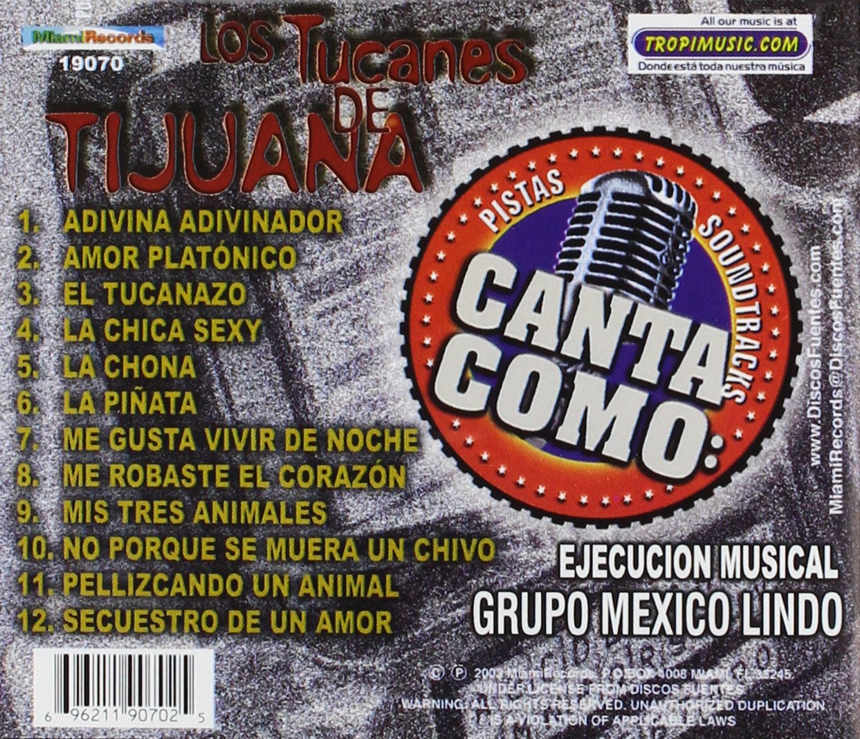 Pistas: Canta Como los Tucanes de Tijuana
