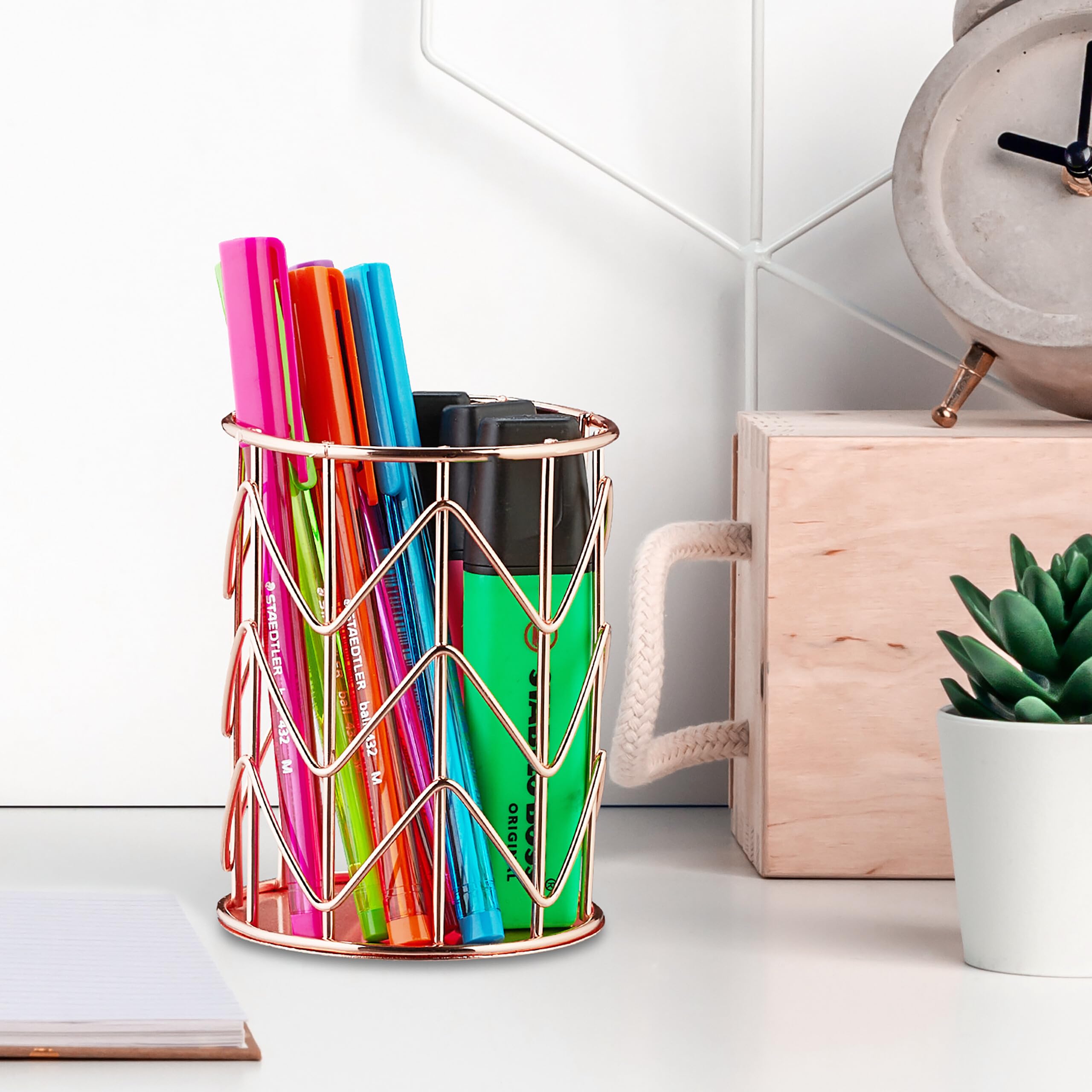 Organizador De Escritorio Relaxdays - Con 2 Cajones Y 3 Compartimentos, MDF Negro, 17x33x19 Cm