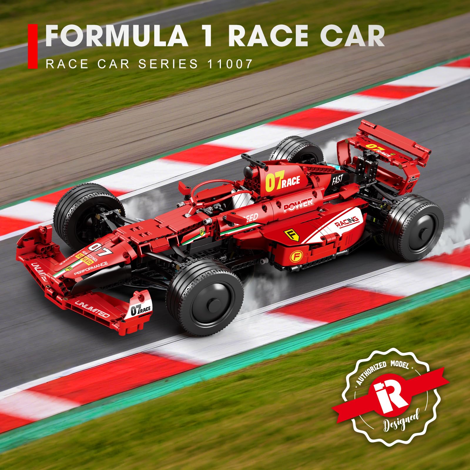 Reobrix F1 Race Car Building Set for Adults 1:8, Dynamic Front Steering - Image 2