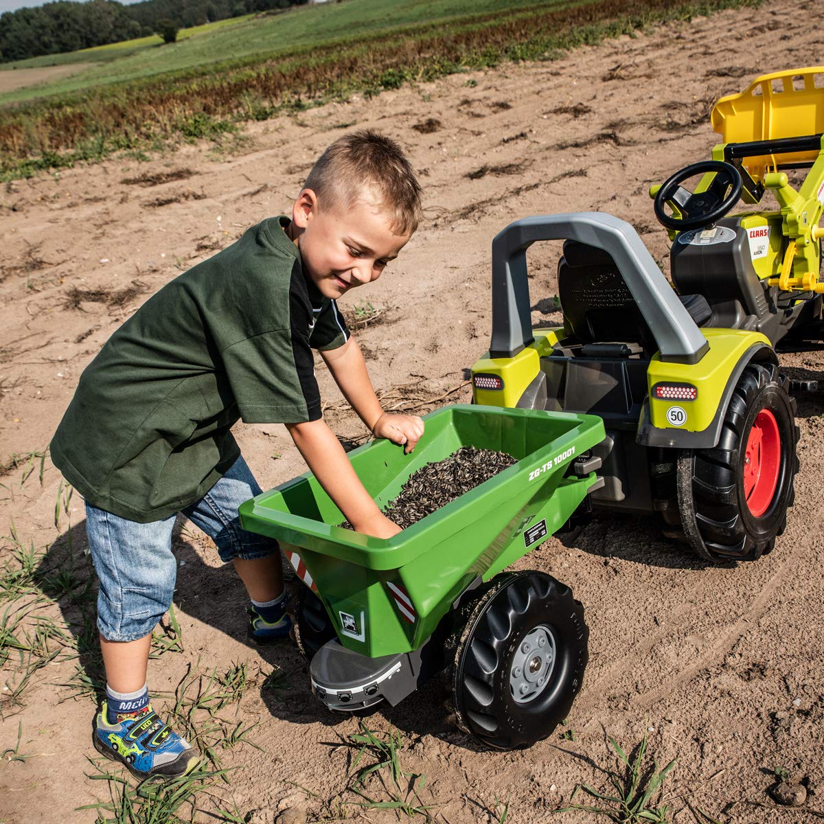 Rolly Toys rollyStreumax e 125104 - Remolque de extensión para Tractor de Pedales (de 3 a 10 años, Cubierta ABN, Canales de extensión)