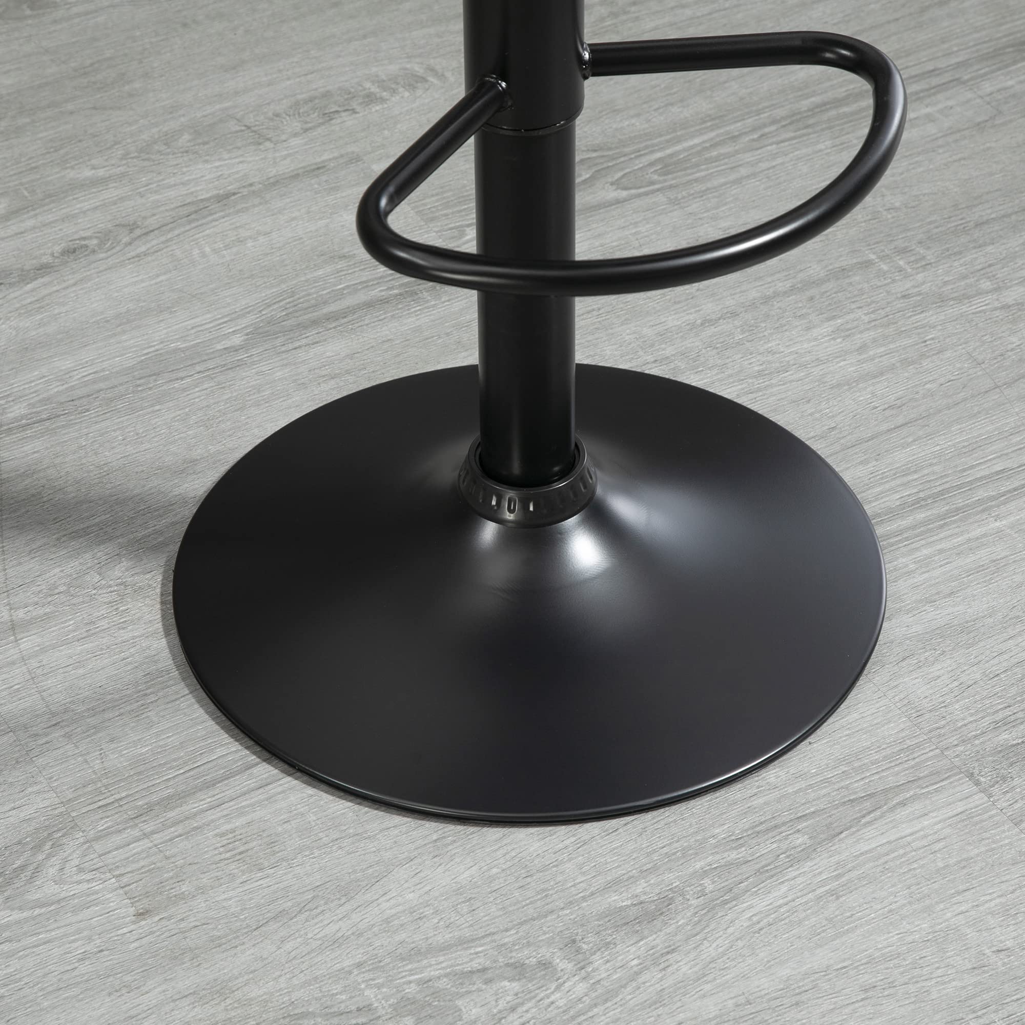 HOMCOM Tabourets de Bar Vintage Repose-Pied Lot de 2 Marron Effet Vieilli