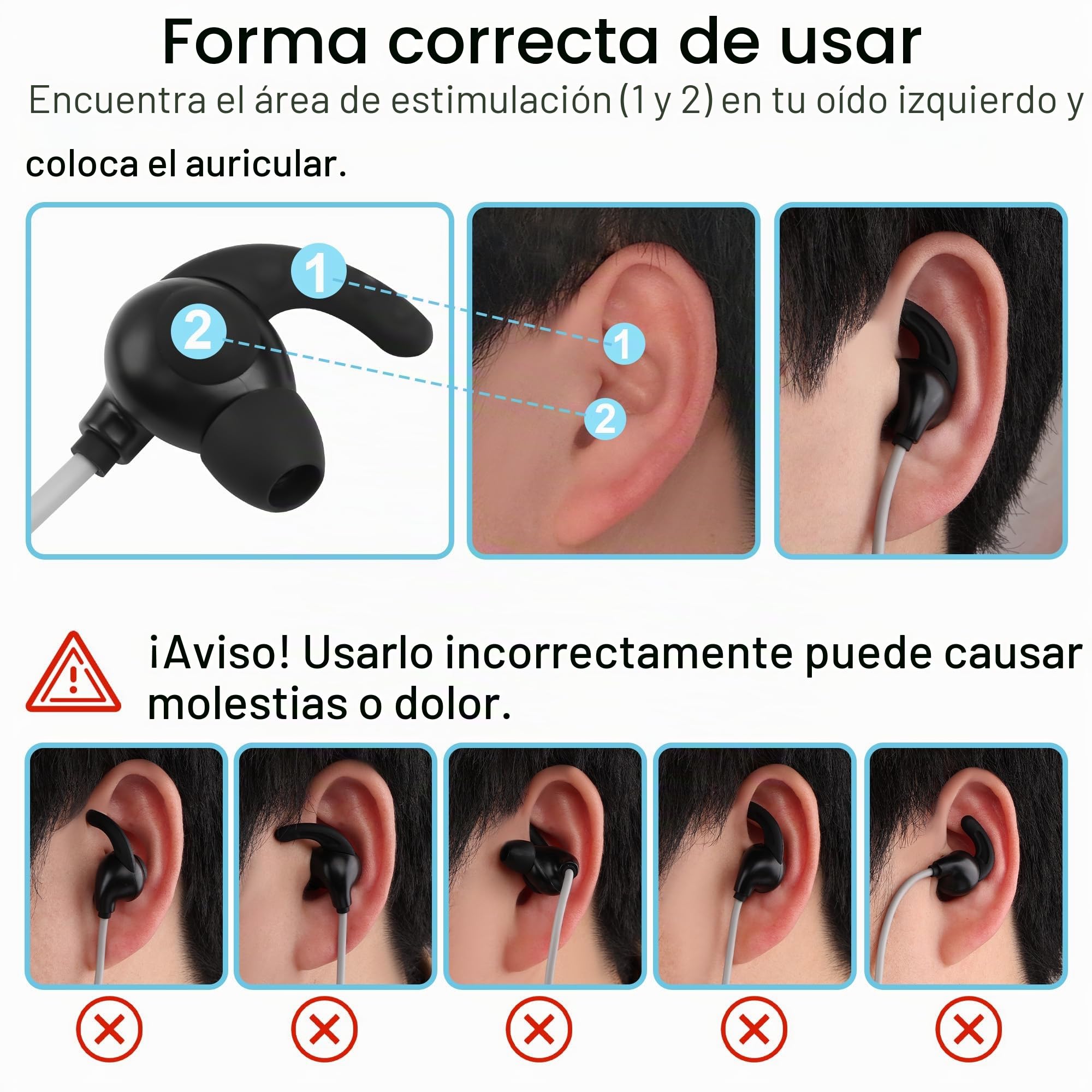Estimulación del nervio vago con tapón auricular para conector de pin hembra de 2.0mm con botella de spray y 2 puntas reemplazables para auriculares, compatible con AVNS y TaVNS 0.35M