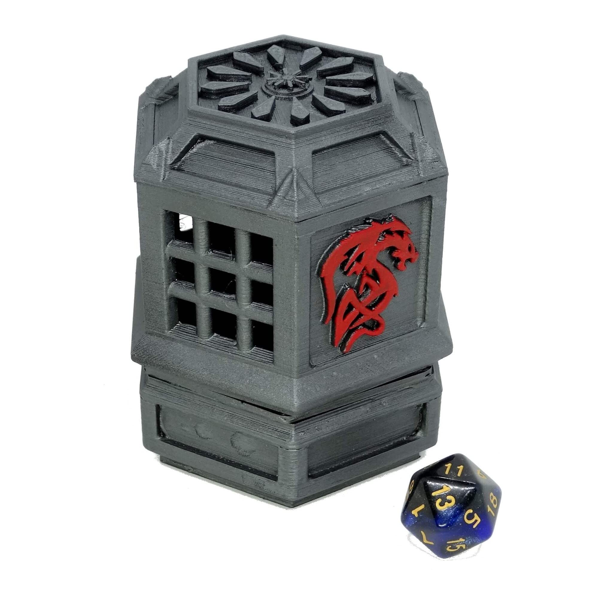 Screw Bottom Cage Dice Jail (Large (White))