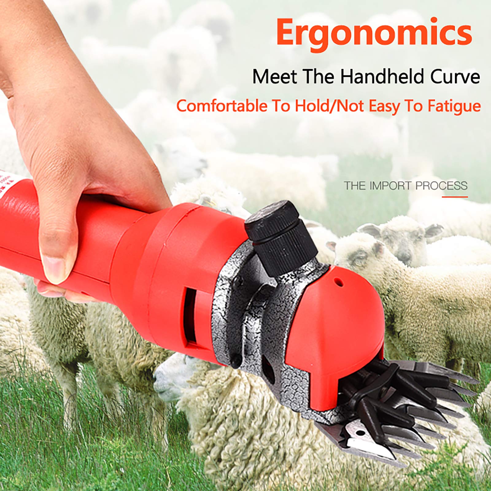 Esquiladora ?para Oveja 1000W,Cizalla para Cabra Electrónica ?Alpaca Camello,3600RPM Tijeras eléctricas máquina de Granja para Cortar Pelo de Oveja de Animales,Cabra (13 dientes)
