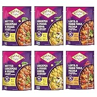 Vista 8 de Patak's Butter Chickpeas & Veggies – Comida vegetariana lista para comer – Curry indio suave con garbanzos, espinacas y verduras – Comida