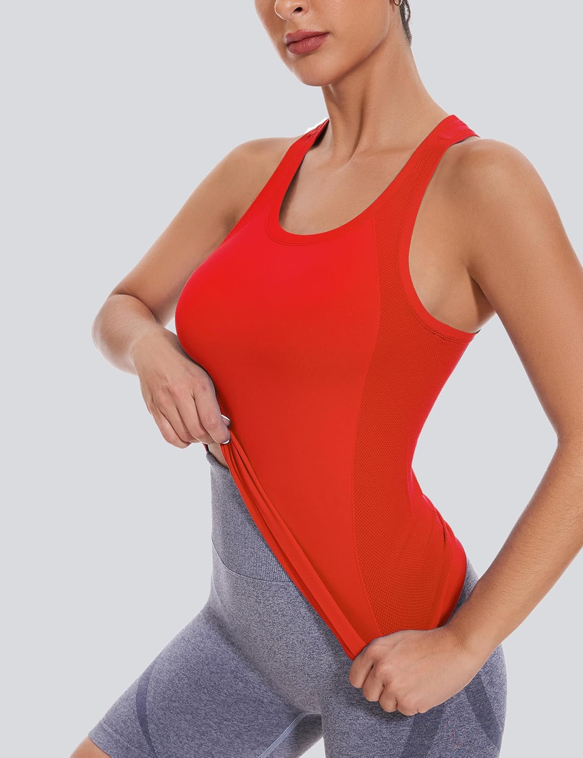 MathCat Workout Tank Tops for women Racerback Tank tops Seamless Gym Tops Sleeveless Athletic Yoga Running Shirts - Image 4