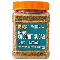 Vista 10 de BetterBody Foods Azúcar de Coco Orgánico, Sin Gluten, Sin OGM, Sustituto de Azúcar de Bajo Índice Glucémico, 3.5 libras, 56 onzas