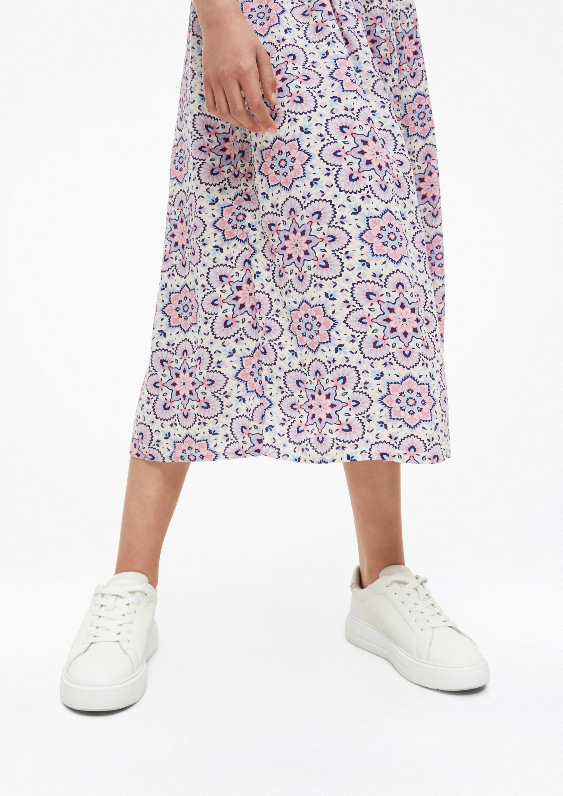s.Oliver Midi-Kleid aus Crinkle-Viskose