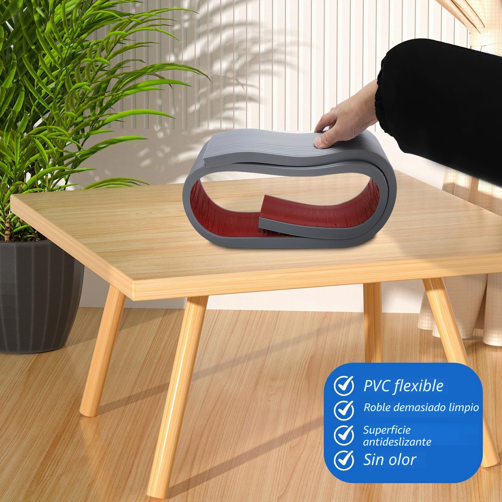 Rampa de umbral de puerta, rampa para silla de ruedas de PVC, superficie antideslizante, rampa de goma, rampa de acceso para silla de ruedas, cochecito, andador o scooter eléctrico (gris, 90 x 8 x 2,5