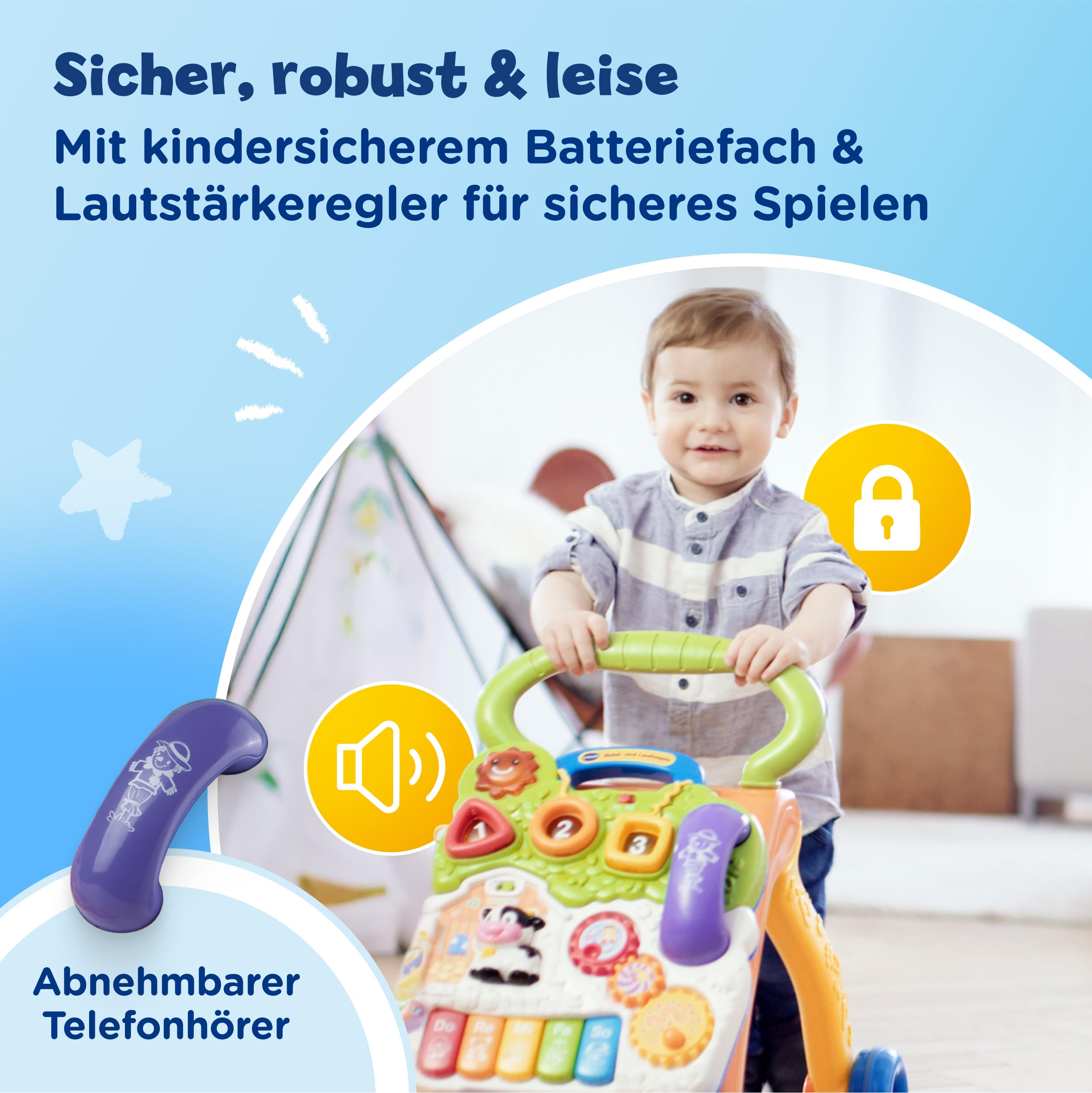 VTech Baby Spiel- und Laufwagen - Lernspielzeug Bunt