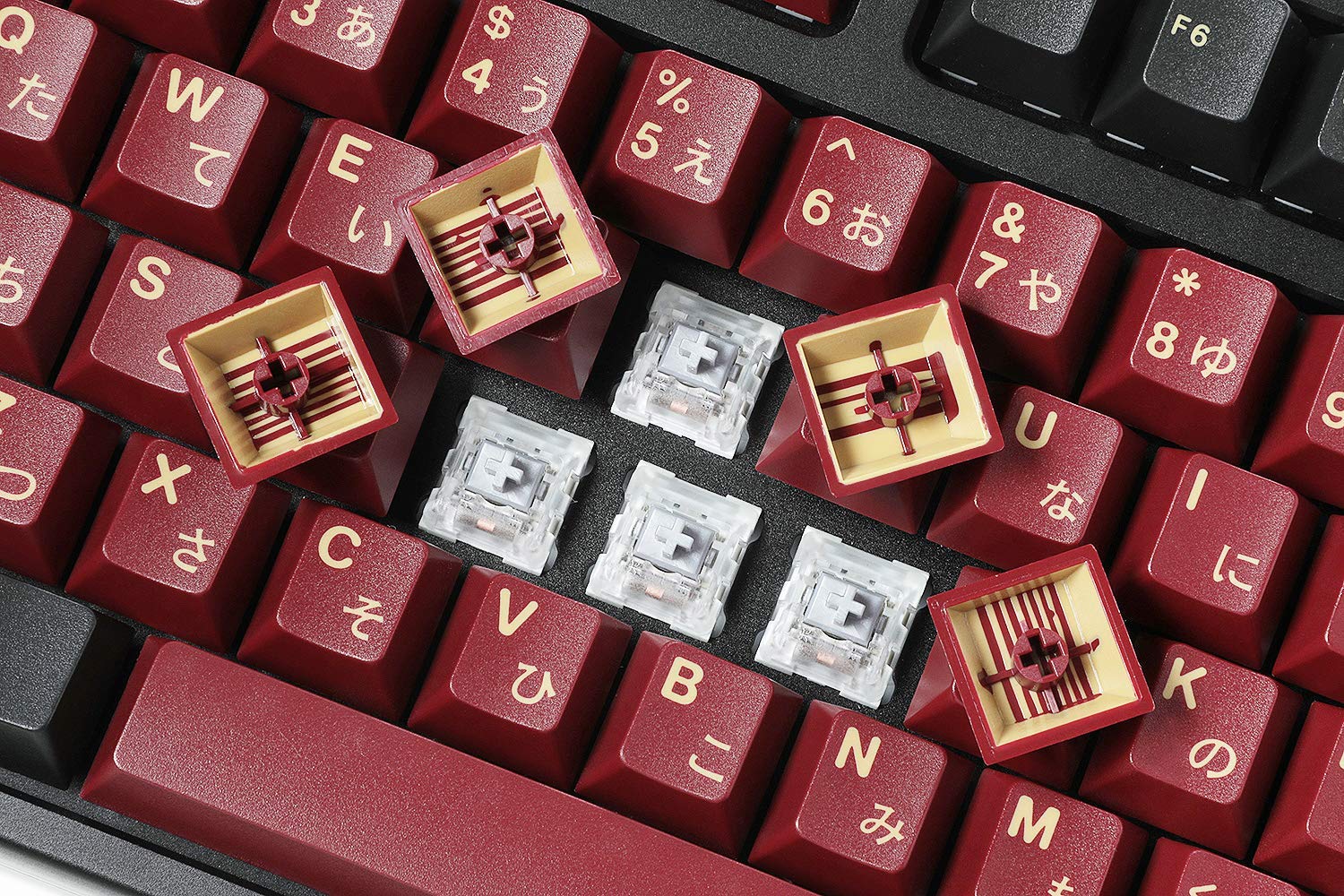 ミ*ー様 Trio65 GMK Red Samurai Cream Soda オ Amazon.com: Drop + Redsuns GMK Red Samurai Keycap Set for