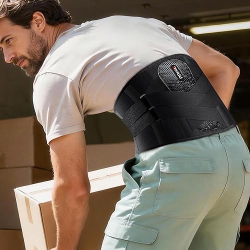 Miniatura 7 de Soporte de espalda para dolor de espalda baja con sistema de apoyo biónico potente 8X, cinturón de soporte de espalda para hombres y mujeres
