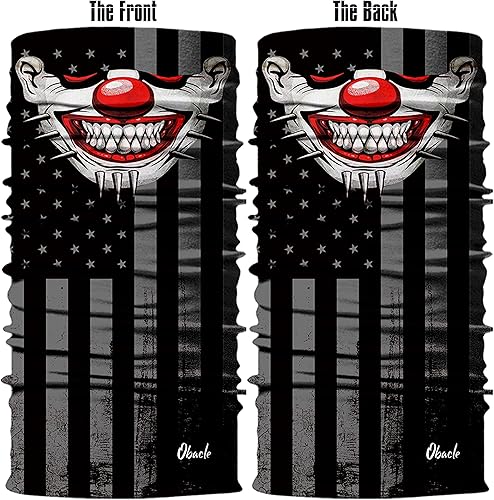 Miniatura 242 de Obacle - Tapabocas con cuello polar y de estilo de pañuelo contra el polvo y el sol para hombre y mujer Calavera Azul Ojo y Nariz