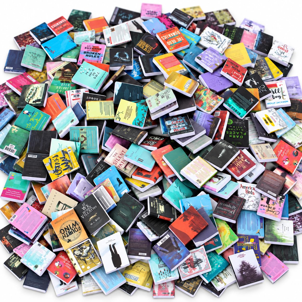 View 1 of 200Pcs Mini Books,Miniatures Book Accessories for Anxiety Bookshelf