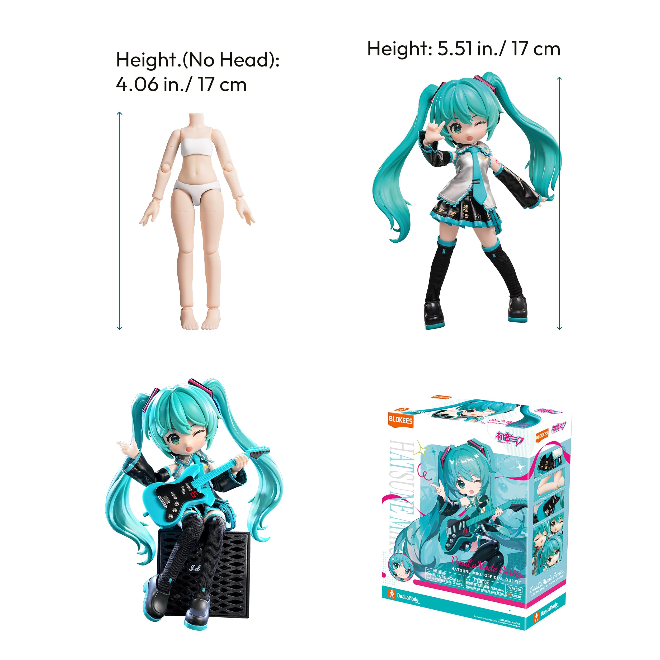 Blokees - DaaLaMode Series - Hatsune Miku Kit Modello Outfit Ufficiale