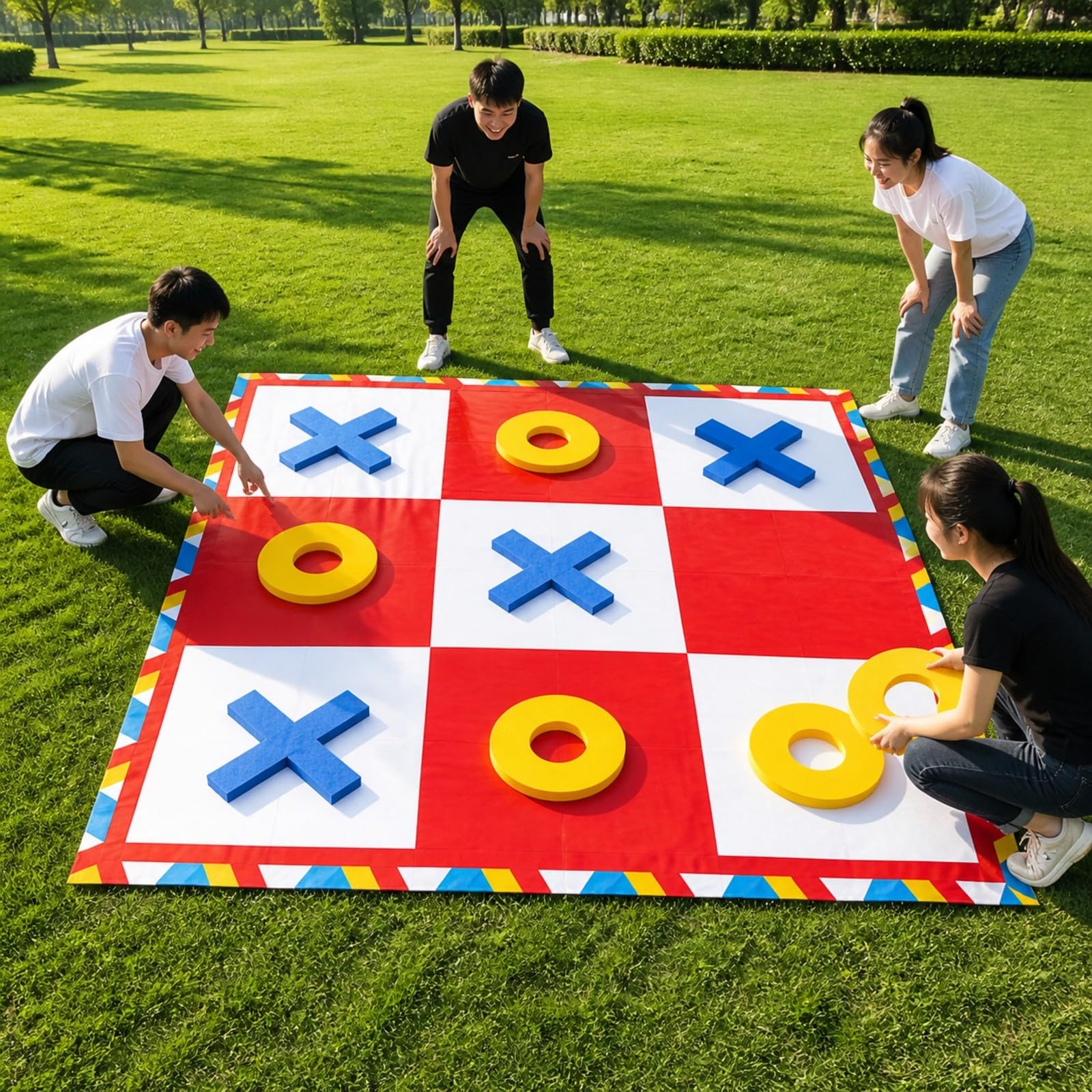 Baoblaze Tappeto Extra Large | Design Leggero e Pieghevole, Gioco Del con Pedine, per Giardino , Verde Cartone