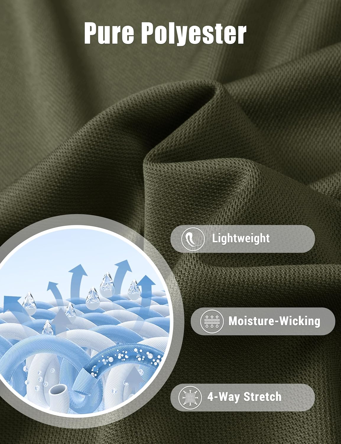 MAGCOMSEN Men's Polo Shirts Long Sleeve Collared Moisture Wicking Performance Golf Athletic Casual Work - Image 5